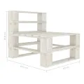 Canapé de milieu palette de jardin bois blanc