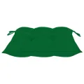 Chaises de jardin avec coussins vert 4 pcs Bois de teck massif