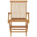 Chaises de jardin avec coussins vert 4 pcs Bois de teck massif