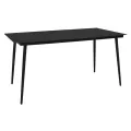 Ensemble à manger de jardin 5 pcs Noir Rotin PVC
