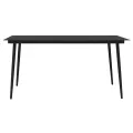 Ensemble à manger de jardin 5 pcs Noir Rotin PVC