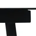Ensemble à manger de jardin 5 pcs Noir Rotin PVC