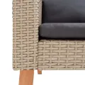 Canapé de jardin à 2 places avec coussins Résine tressée Beige