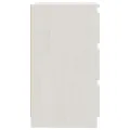 Table de chevet Blanc 60x36x64 cm Bois de pin massif