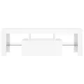 Meuble TV avec lumières LED Blanc 120x35x40 cm