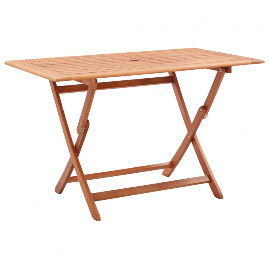 Table pliable de jardin 120x70x75 cm Bois d'eucalyptus solide