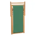 Chaise de plage pliable Bois de teck solide Vert