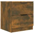 Tables de chevet 2 pcs Chêne fumé Bois d'ingénierie