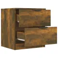 Tables de chevet 2 pcs Chêne fumé Bois d'ingénierie