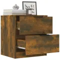 Tables de chevet 2 pcs Chêne fumé Bois d'ingénierie