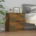 Tables de chevet 2 pcs Chêne fumé Bois d'ingénierie