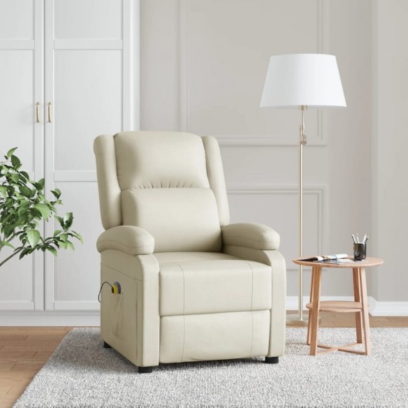 Fauteuil de massage Crème Similicuir