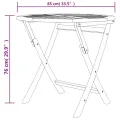 Table pliable de jardin 85x76 cm Bois de teck solide