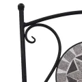 Chaises de bistrot mosaïque 2 pcs Gris