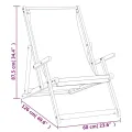 Chaise de plage pliable Bois de teck solide Rouge