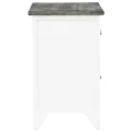 Table de chevet 2 pcs avec 2 tiroirs Gris et blanc