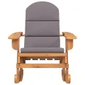 Chaise à bascule Adirondack avec coussins bois massif d'acacia
