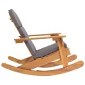 Chaise à bascule Adirondack avec coussins bois massif d'acacia