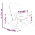 Chaise à bascule Adirondack avec coussins bois massif d'acacia