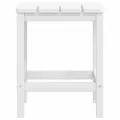 Chaise de jardin Adirondack repose-pied table PEHD Blanc