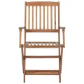 Chaises pliables d'extérieur 4 pcs Bois d'acacia solide