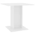 Table de salle à manger Blanc 80 x 80 x 75 cm Aggloméré