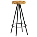 Chaises de bar lot de 4 bois de manguier solide