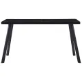 Table de salle à manger Noir 140x70x75 cm Verre trempé