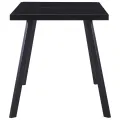 Table de salle à manger Noir 140x70x75 cm Verre trempé