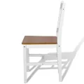 Chaises à manger lot de 4 blanc bois de pin