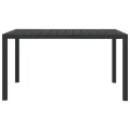 Table de jardin Noir 150 x 90 x 74 cm Aluminium et WPC