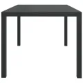 Table de jardin Noir 150 x 90 x 74 cm Aluminium et WPC