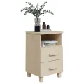 Tables de chevet HAMAR 2 pcs Marron miel 40x35x62cm Bois massif