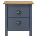 Tables de chevet Hill 2 pcs Gris 46x35x49,5 cm Bois de pin