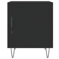 Table de chevet noir 40x40x50 cm bois d’ingénierie