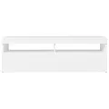 Meuble TV avec lumières LED blanc 120x35x40 cm