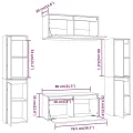 Meubles TV 6 pcs Bois massif de pin