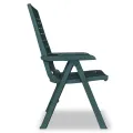 Chaises inclinables de jardin 6 pcs Plastique Vert