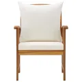 Chaises de jardin avec coussins 2 pcs Bois d'acacia massif
