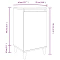 Table de chevet blanc brillant 40x35x70 cm bois d’ingénierie