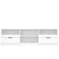 Meuble TV Blanc 150x33,5x45 cm Bois d'ingénierie