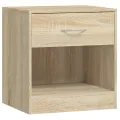 Table de chevet 2 pcs avec tiroir Couleur de chêne