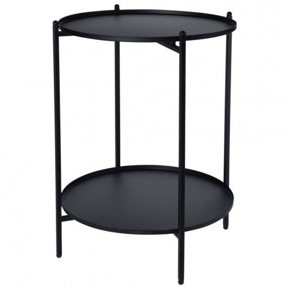 H&S Collection Table d'appoint Métal 50,5 cm Noir