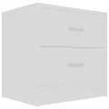 Tables de chevet 2 pcs Blanc 40x30x40 cm Bois d'ingénierie