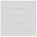 Tables de chevet 2 pcs Blanc 40x30x40 cm Bois d'ingénierie
