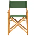 Chaises de metteur en scène 2 pcs Bois massif d'acacia Vert