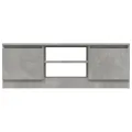 Meuble TV avec porte Gris béton 102x30x36 cm