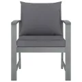 Chaises de jardin 2 pcs avec coussins gris foncé Bois d'acacia