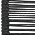 Chaises de jardin 4 pcs Corde en coton et acier Noir