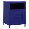 Table de chevet Bleu marine 35x35x51 cm Acier